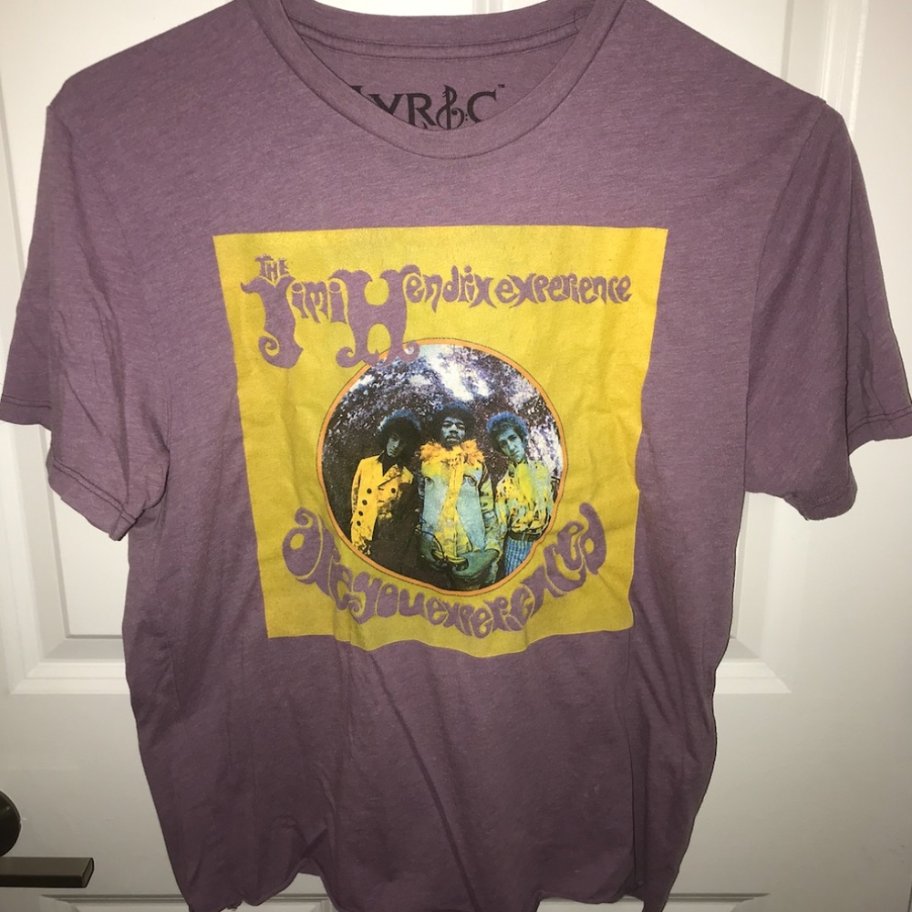 Purple Jimi Hendrix Graphic Short Sleeve Tee